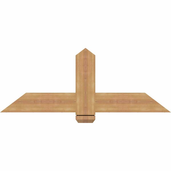 Ekena Millwork Eugene Smooth Timber Gable Bracket, Western Red Cedar, 48"W x 18"H x 1 1/2"D x 5 1/2"F, 9/12 Pitch GBW048X18X0206EUG00SWR - main
